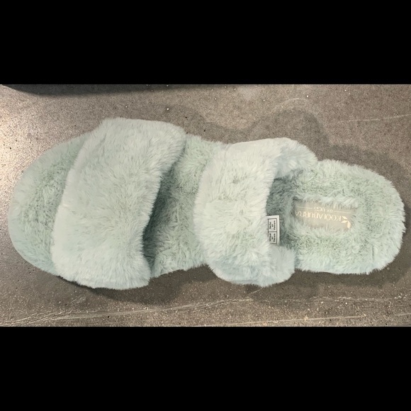 𝅺koolaburra BY‎ UGG NEW WOMEN’S FUZZ-ON SLIDE SANDALS SLIPPERS PALE AQUA - Picture 5 of 8